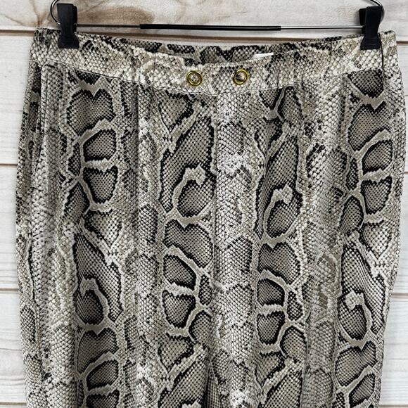Michael Kors Snake Print Wide Leg Pull On Pants Size XL - Picture 2 of 7